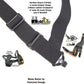 Holdup Hip-Clip Style No-Buzz Airport Friendly Black 2" wide Suspender