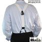 Hold-Ups White Casual Series Dual-clip Men's Suspenders with Y-back Crosspatch