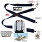 Holdup Suspender Brand Classic X-back Black Suspenders with no-slip USA Patented clips
