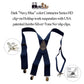 Contractor Series Holdup Navy Blue wide work Suspenders with Jumbo Silver-tone No-slip Clips