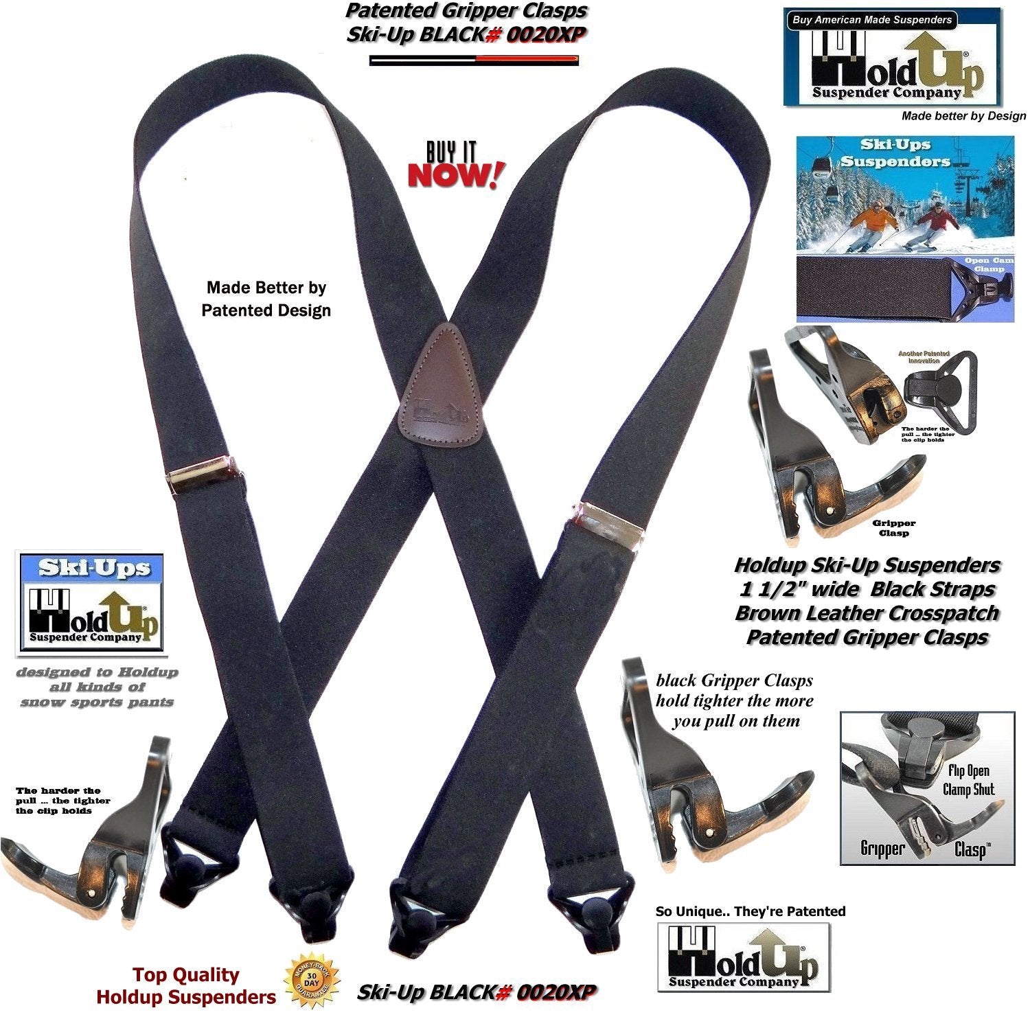Stoic - Ski Strap - Hanger loop - Black | Set of 4