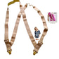 HoldUp Plus Size Maternity Hidden side clip Suspenders with beige Patented Gripper clasps