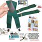 Holdup Brand Heavy Duty Dark Green X-back Work Suspenders with USA patented Jumbo No-Slips Clips