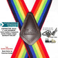 Holdup Brand Wide Rainbow Of Color X-back Suspenders With USA Patented Gripper Clasps