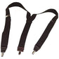 Hold-Ups dark Java Brown Suspenders Y-back style  w/ Patented Silver No-slip Clips