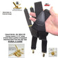 Holdup All Black Casual Series Suspenders in X-back style and USA patented Gold No-slip Clips