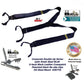 HoldUp Brand Dark Steel Blue Satin Finished Corporate Series Y-back Suspenders in Dual clip Double-Up style