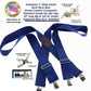 HoldUp Brand XL BLUE Industrial 2" Wide Non-elastic Suspenders with No-slip Jumbo Silver Clips
