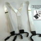 Hold-Ups Corporate Series White Satin Finish Dual Clip Double-Ups style with No-slip Clips