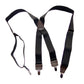 Holdup Black Pack Casual Series Suspenders X-back style with USA Patented No-slip Silver Clips