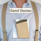 Holdup Sand Dunes Tan Casual Series Suspenders in X-back with Silver Clips