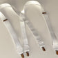 Hold-Ups 1" wide Satin finish White Formal Suspenders X-back USA Patented No-slip gold clips