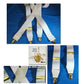 Holdup All White American made Casual Series X-back Suspenders with USA Patented No-slip Gold-tone clips