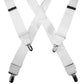 Hold-Ups All White, 1 1/2" wide Casual Series in X-back with USA Patented No-slip Nickel chrome clips