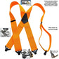Hold-Ups Hunter Orange 2" Wide Work Suspenders with Composite Plastic Gripper Clasp