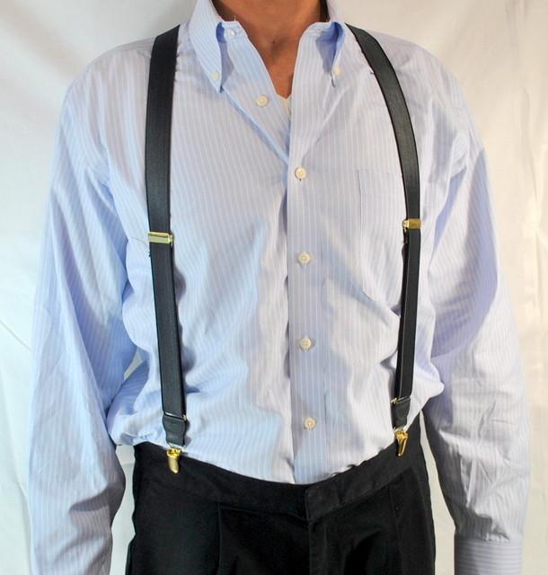 Hold-Ups XL Tuxedo Black Satin 1 Suspenders X-back Style – Holdup-Suspender -Company