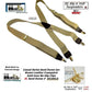 HoldUp Brand XL Tan Casual Series Suspenders in X-back and USA Patented Gold Clips for the big and tall man
