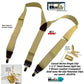 Holdup Casual Series Sand Dunes Tan Y-back Suspenders with USA Patented Gold-tone No-Slip  Clips