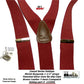 Holdup Suspender Company's deep Merlot Burgundy colored clip-on suspenders in Y-back with Patented No-slip silver-tone clips