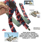 HoldUp Brand Classic Series USA Flag pattern X-back Suspenders with Silver No-slip Clips
