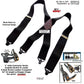 HoldUp Big and Tall XL Graphite Black 2" Contractor Series Suspenders with Gripper Clasps