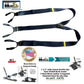 HoldUp Dark Ocean Blue Casual Series Suspenders In Y-back Style And Featuring Black Patented No-slip Clips