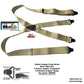 Holdup Brand Classic Series Tan X-back Suspenders With Black USA Patented Gripper Clasps