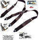 HoldUp Brand Basic Brown X-back Classic Series Holdup Suspenders with gripper clasps