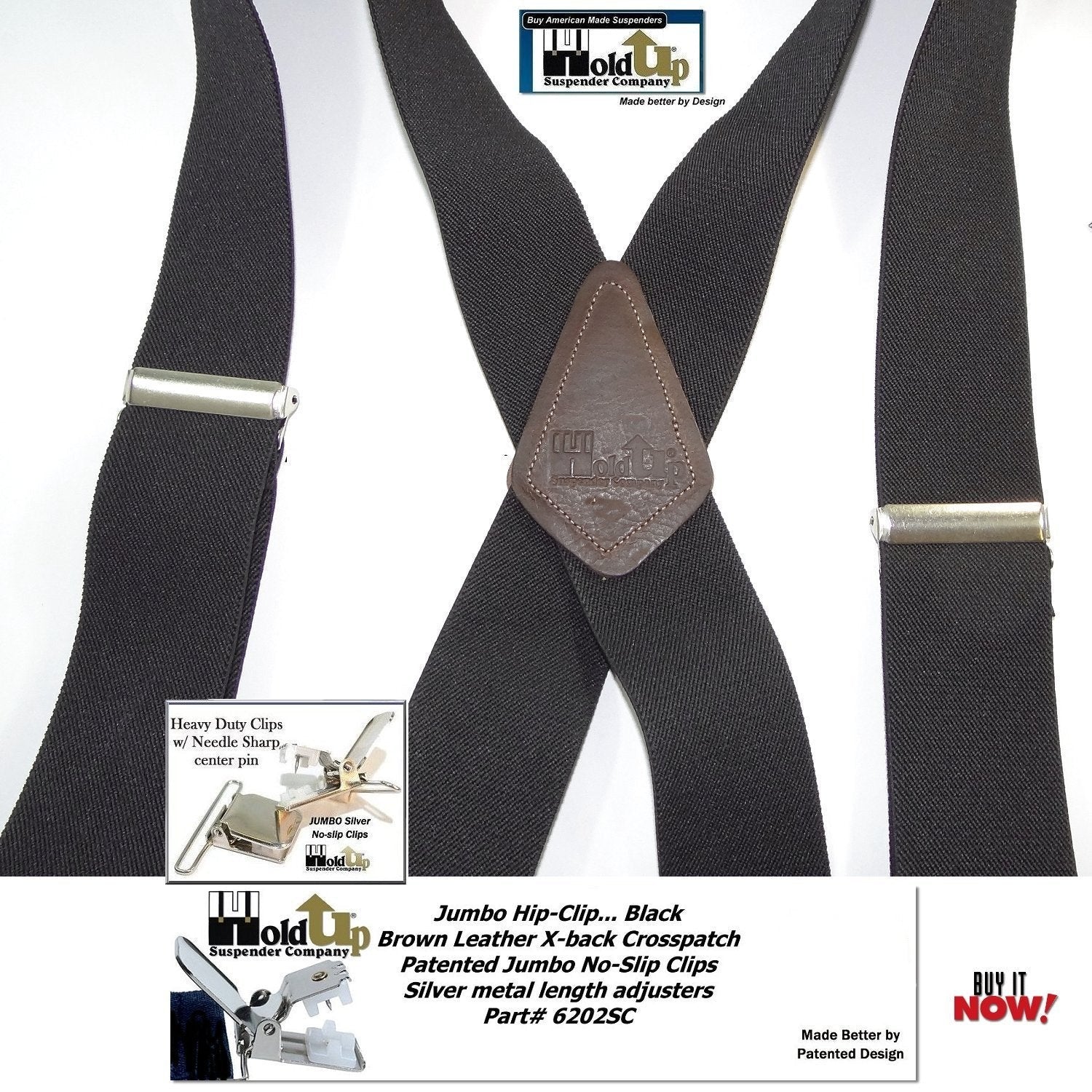 MELOTOUGH Nickel Plated Suspender Clips Heavy Duty 1 Inch Small Suspender  Clips