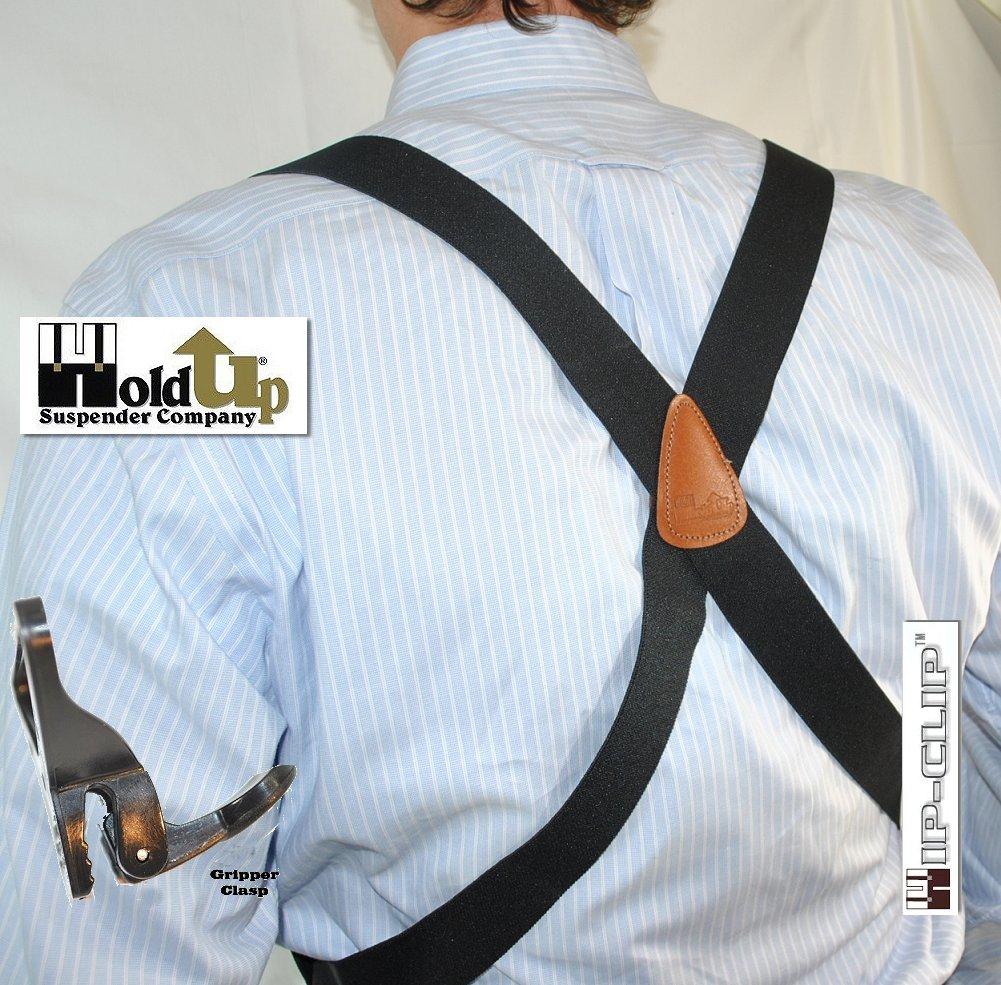 Black Heavy Duty Trucker Style 2 Wide Hip-Clip Suspenders –  Holdup-Suspender-Company