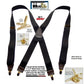 Hold-Ups Black Pack 1 1/2" Suspenders in X-back with USA Patented No-slip Gold Clips