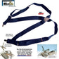 Hold-Ups Navy Blue Trucker Style Hip-clip Suspenders in 1 1/2" Width and USA Patented  No-slip Clips