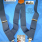 Navy Blue 2" Wide Hip-Clip Suspenders with Patented silver-tone no-slip jumbo clips