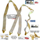 Holdup Brand Under-Up Series light tan hidden Suspenders with patented Tan Gripper Clasp