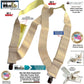 Hip-clip style  2" Wide Holdup Undergarment  hidden Suspenders with Patented No-slip Metal Clips