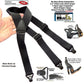 Holdup Brand No-buzz Black Y-back Airport Friendly Suspenders with USA Patented black Gripper Clasps