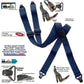 Hold-Ups Blue No-buzz Airport Friendly Suspenders X-back Patented Gripper Clasps