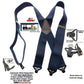 Hold-Ups Heavy Duty Navy Blue 2" Wide Work Suspenders with black Gripper Clasps