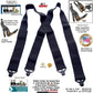 HoldUp Brand XL Black Under-Up Series Suspenders with Super Strong Jumbo Gripper Clasp