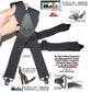 Hold-Ups 2" wide XL Airport Friendly Black X-back Suspenders with 4 Patented Gripper clasps